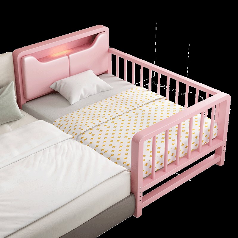 铁艺儿童拼接床带护栏小床男孩女孩公主床单人床边床加宽拼接大床