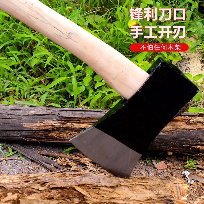锻打斧头劈柴木工斧头老式家用东北斧带木柄砍柴伐木多功能钢斧子