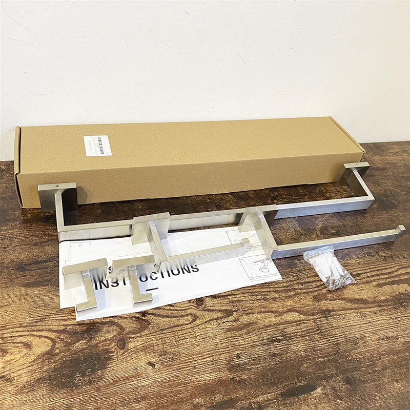 原400多!出老美不锈钢拉丝5件套浴室毛巾杆手巾架挂钩卫生纸架