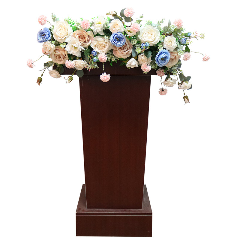 仿真桌花台花办公室装饰花艺商务酒店摆设宣誓台演讲台会议桌花