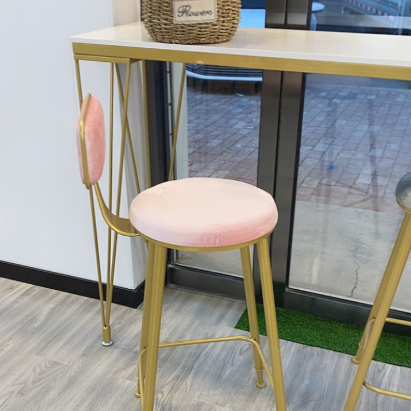 大理石吧台桌家用阳台长条桌窄酒吧台奶茶店靠墙高脚桌椅商用