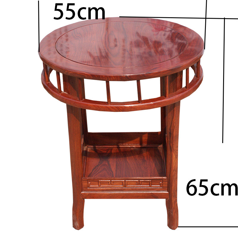 红木家具实木梨小圆茶几仿古鸡翅木层方几圆台客厅圆餐桌,住宅家具,红木边桌几类,淘宝优惠券,粉丝福利购,淘宝优惠卷