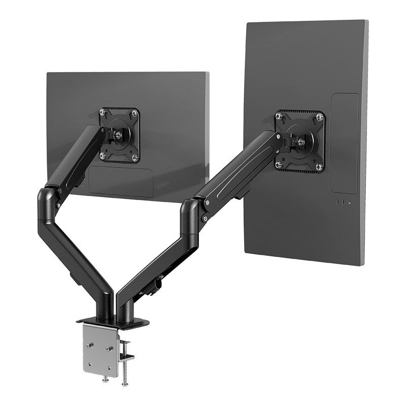 置简屏显示器支架一拖二机械臂旋转升降笔记本电脑屏幕增高托架