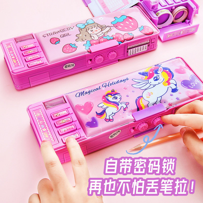 文具盒高科技女孩密码锁层in风自动笔盒年新款大容量儿童女生笔袋,文具电教/文化用品/商务用品,文具盒,淘宝优惠券,粉丝福利购,淘宝优惠卷