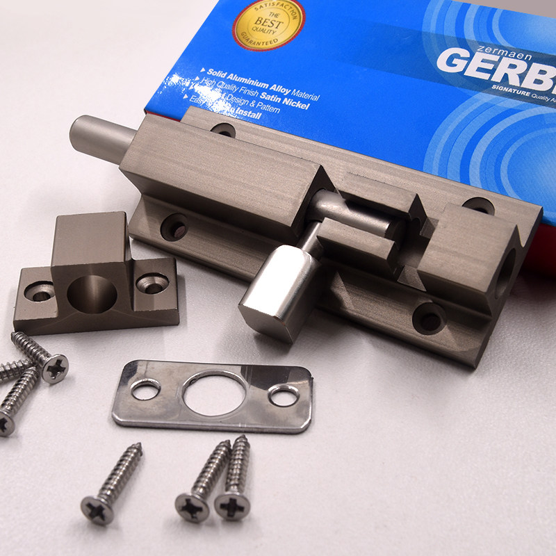 加厚铝合金明装门栓扣木门闩卫生间更衣室酒店澡堂KT卧室插销