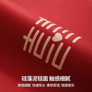 高端大气入户门进门口硅藻泥吸水防滑地垫喜庆红地毯冬定制尺寸