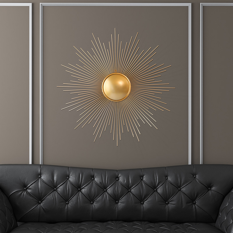 铁艺壁饰墙上装饰品太阳花挂饰创意电视背景电表箱装饰品挂件家居