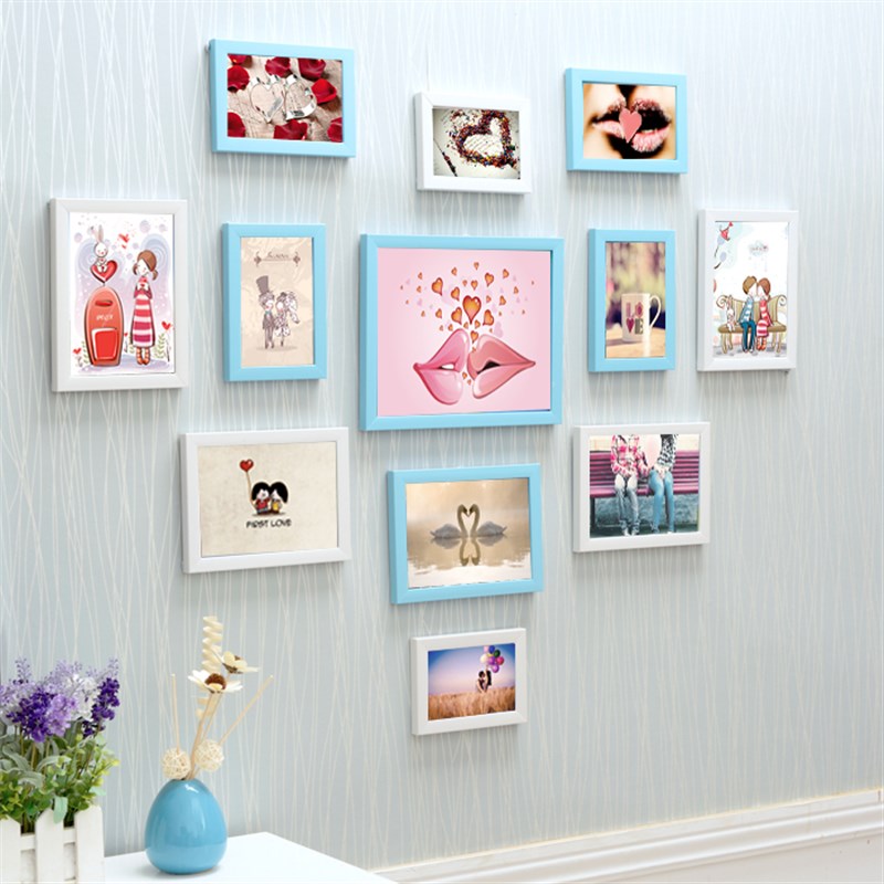 景宇框心形照片墙相框挂墙相片墙 现代家居卧室相框墙