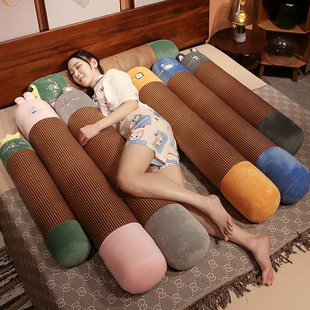 夏季凉席床头靠垫枕头侧睡夹腿抱枕女生睡觉男生款床上长条枕圆柱