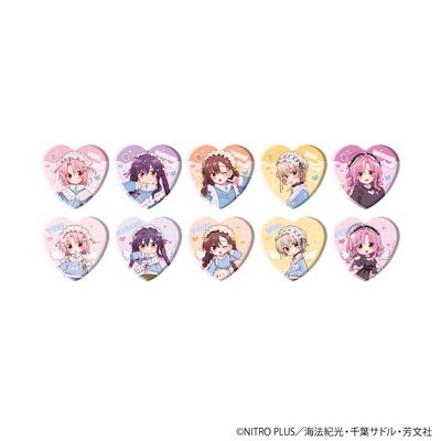 学园孤岛天使心形徽章