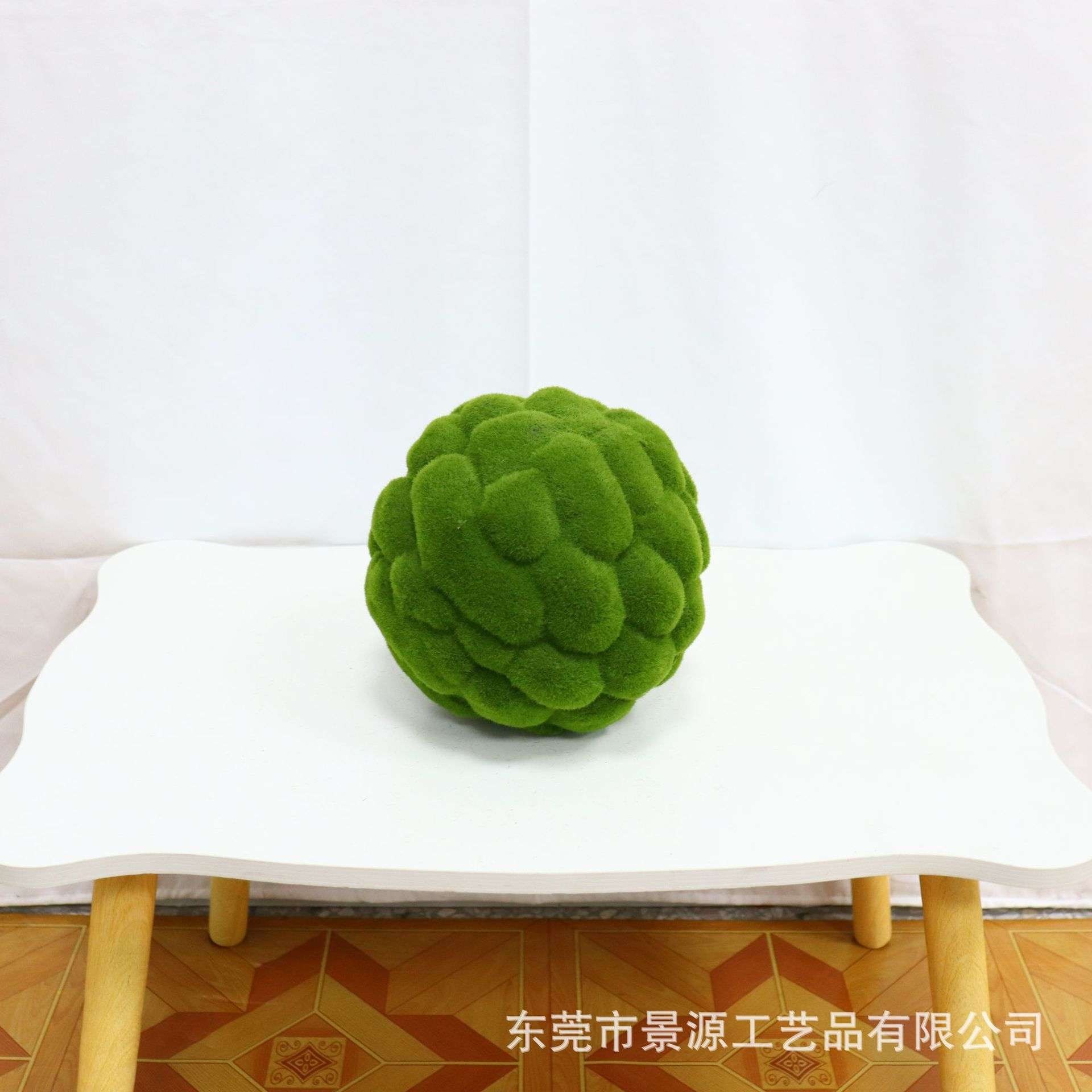 仿真植绒草球苔藓球绿色青苔球橱窗商场造景摆件手工清新森系