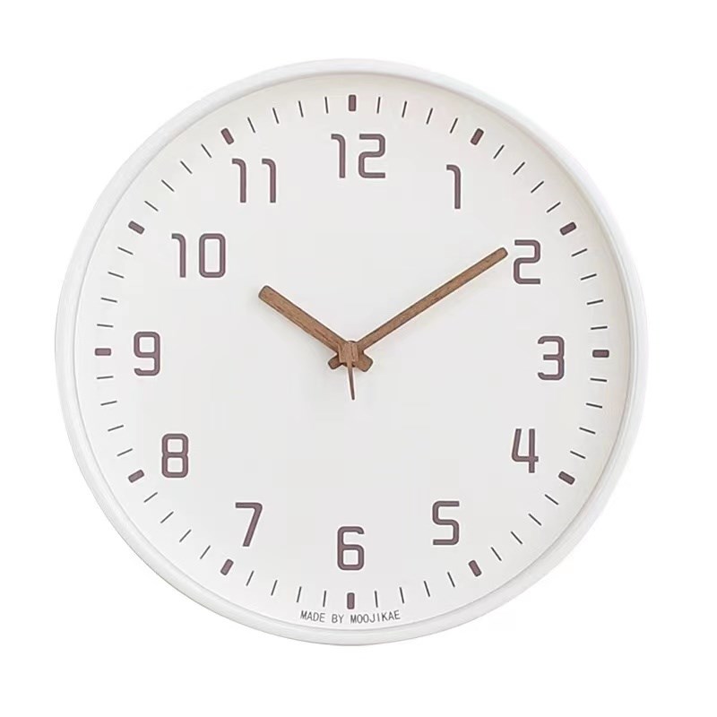 MJK钟表简约现代挂钟客厅2023新款家用时尚静音时钟挂墙奶油风