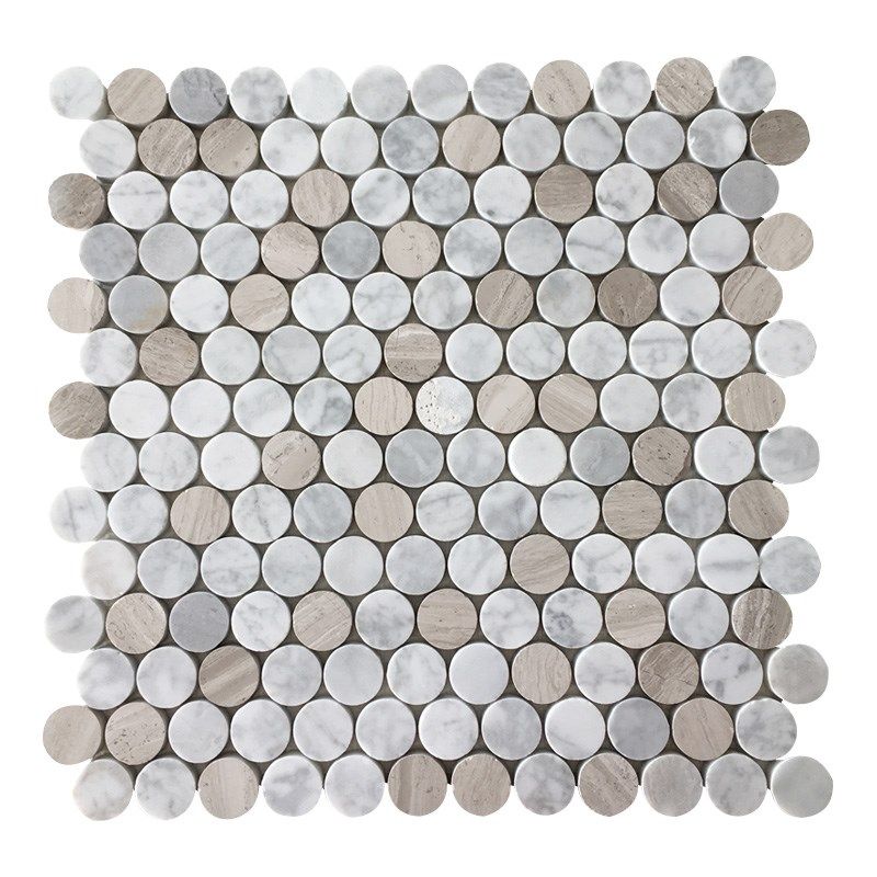 圆形灰白色大理石马赛墙阳台石材东方白灰木纹浴室房吧台,家装主材,马赛克,淘宝优惠券,粉丝福利购,淘宝优惠卷