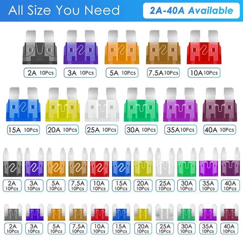 个盒装 锌片 保险丝配个夹子中小迷你(2)