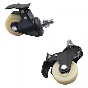 寸脚轮 两寸万向轮带刹车轴承工业手推车架滑轮轱辘单轮子