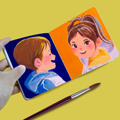 记忆印象棉浆中粗纹理绘画本棉浆水彩本口袋水彩画本水彩绘画本水