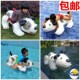 儿童水上卡通动物坐骑 男女宝宝小狗冲气座骑游泳池戏水