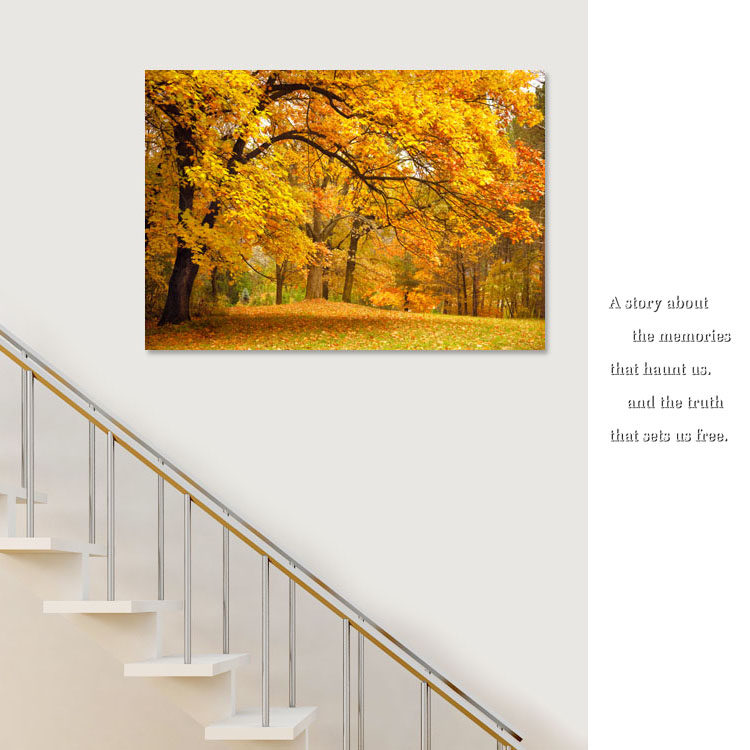 田园风格挂画现代秋天风景楼梯走廊过道壁画客厅装饰画