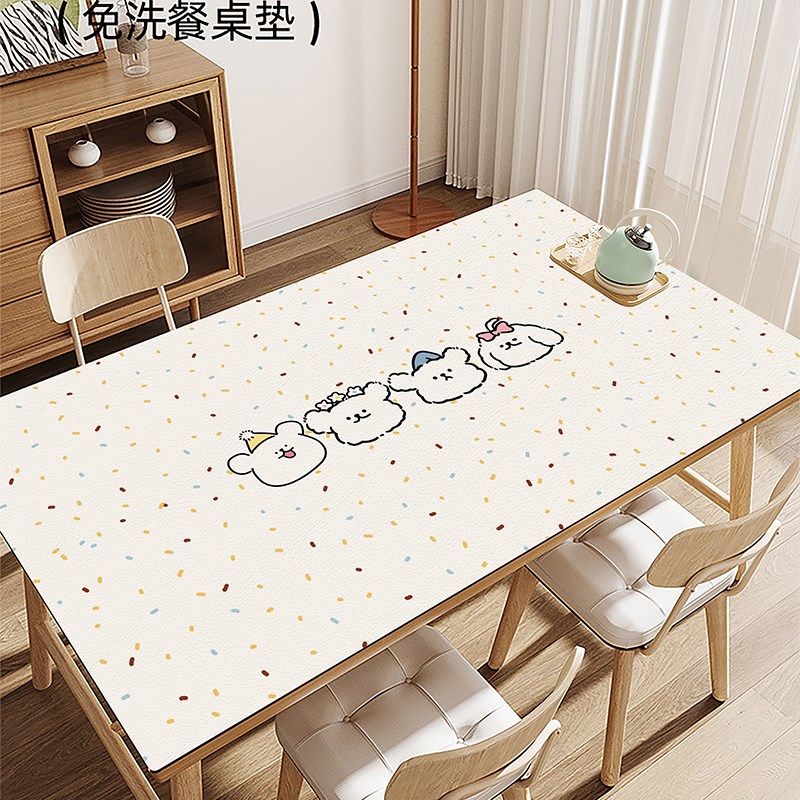 卡通餐桌垫防油防水桌面防烫免洗茶几台面隔热垫保护桌布新款,居家布艺,桌布,淘宝优惠券,粉丝福利购,淘宝优惠卷