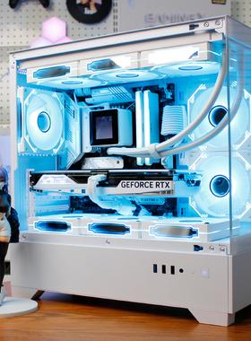 航嘉GX760M追梦海景房主机壳无立柱电脑台式机小主机壳atx白色星