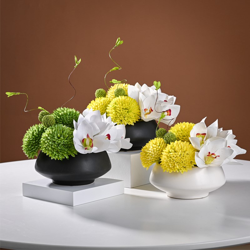 装饰花卉仿真花高档花酒店桌花高端摆花仿真绿植造景假花摆设