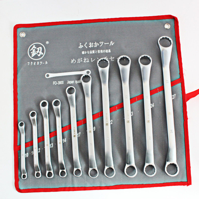 福冈FO-3900双头梅花扳手汽修工具组合套装10件套家用眼镜板子