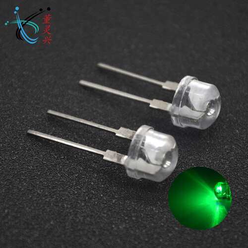 F8草帽绿色大支架 8MM大支架草帽翠绿灯 LED灯珠 0.5W 大芯片