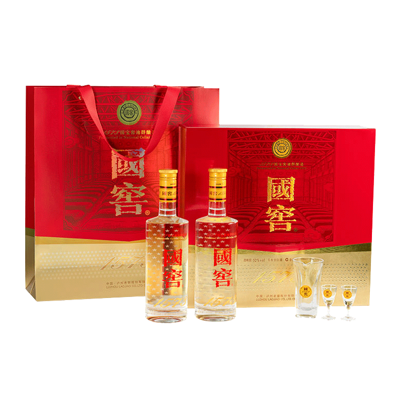 泸州老窖 国窖1573浓香型白酒52度516ml*2经典礼盒装