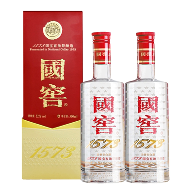 泸州老窖国窖1573 浓香型白酒 52度500ml*2瓶送礼宴请