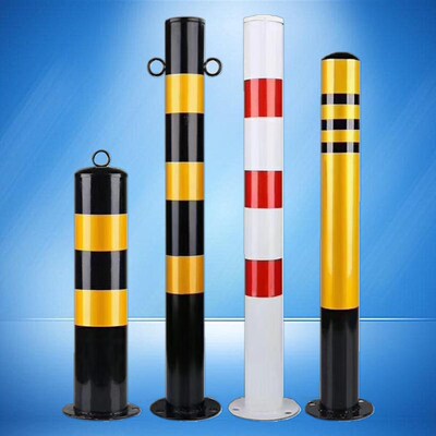 镀锌加厚红白道口桩柱钢管反光柱道路隔离路障挡车警示柱防撞立柱