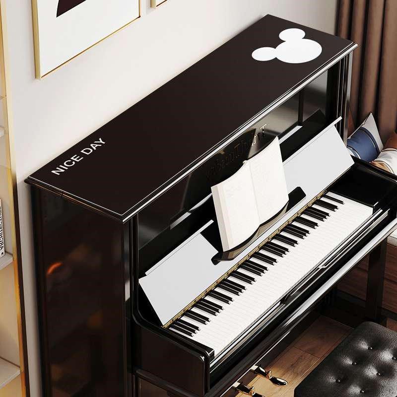 防水免洗电钢琴盖布琴顶防尘保护半罩 皮革长条防划垫子