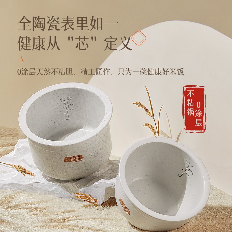 无重金属陶瓷内胆电饭煲家用天际砂锅迷你小电饭锅煲仔饭-人2升
