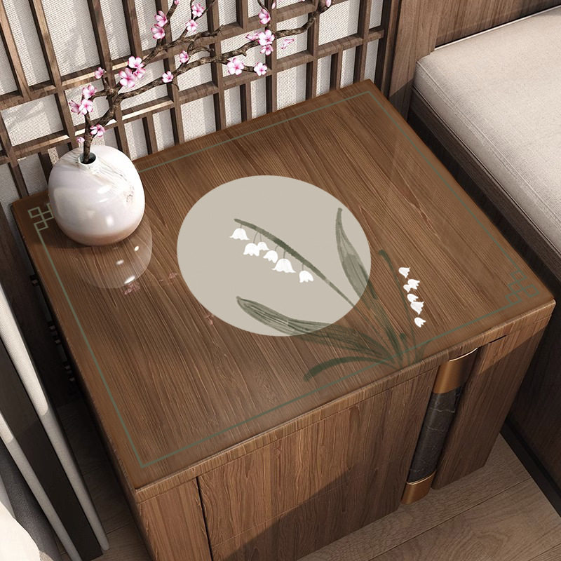 新床头柜垫子软玻璃桌布实木角几方形茶几桌垫防水防油垫,居家布艺,床头柜盖布,淘宝优惠券,粉丝福利购,淘宝优惠卷