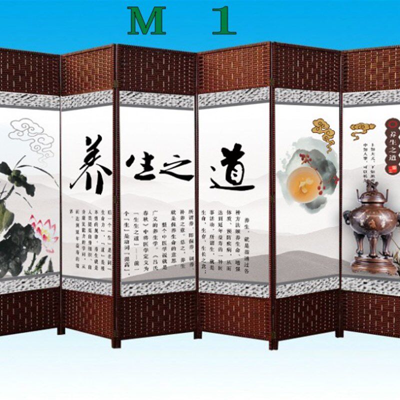 时尚手工屏风背景酒店茶楼卧室客厅养生纹绣办公
