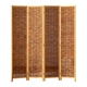 新实木芦苇屏风客厅茶室复古做旧民俗折屏玄关遮挡屏
