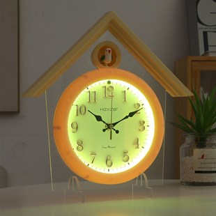 布谷鸟座钟挂钟客厅电视格栅创意装饰壁挂墙时钟报时咕咕钟