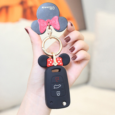 适用老款北京现代瑞纳途胜悦动瑞奕朗动i车钥匙包壳扣爱女