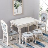 岩板餐桌小户型欧式 实木现代桌椅伸缩饭桌