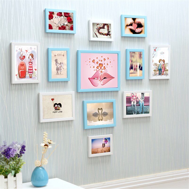景宇框心形照片墙相框挂墙相片墙 现代家居卧室相框墙