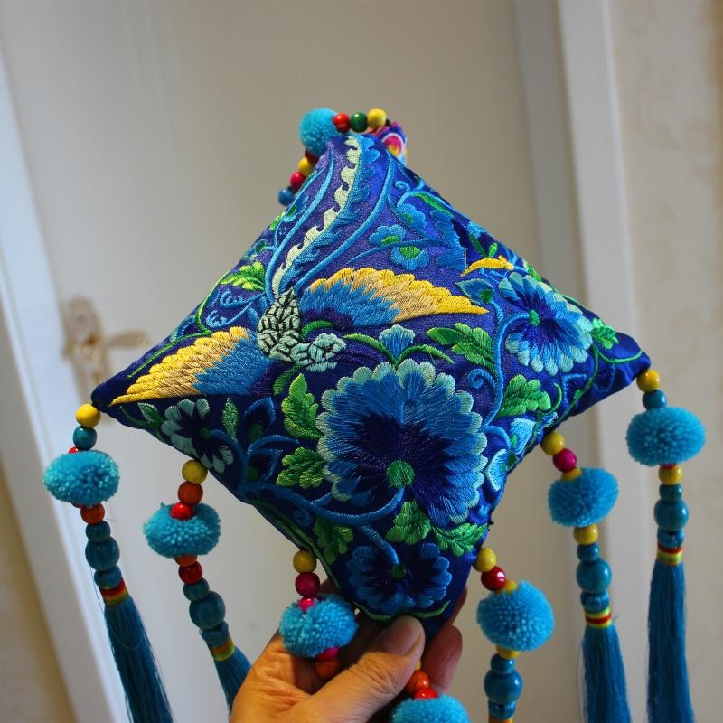 民族风刺绣挂件 创意家居店铺背景墙装饰壁挂 新年喜庆挂饰小号