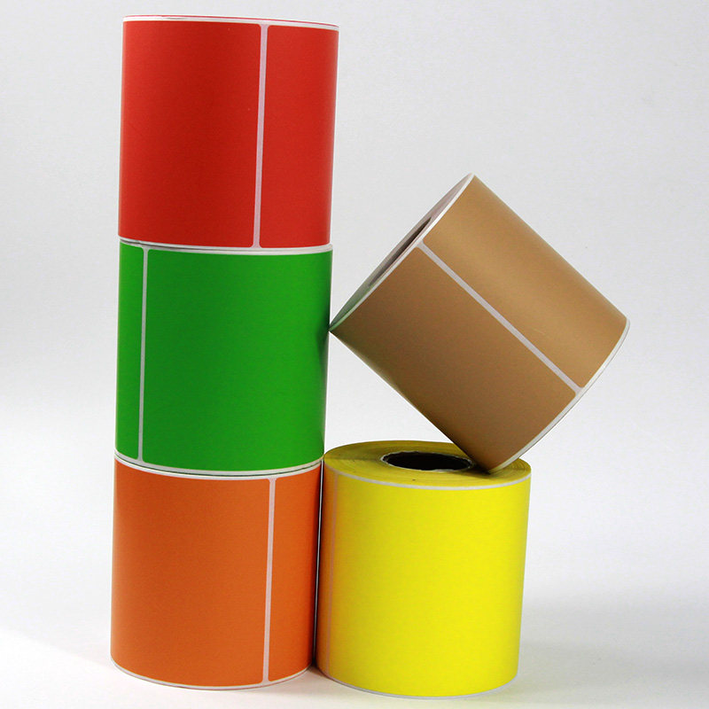 昕维彩色铜版纸100*120*400张竖版热转印条码打印机不干胶标签纸