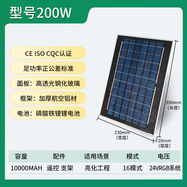 太阳能灯带配套灯板配件感应灯串led灯板24V100W光伏板24V装饰灯