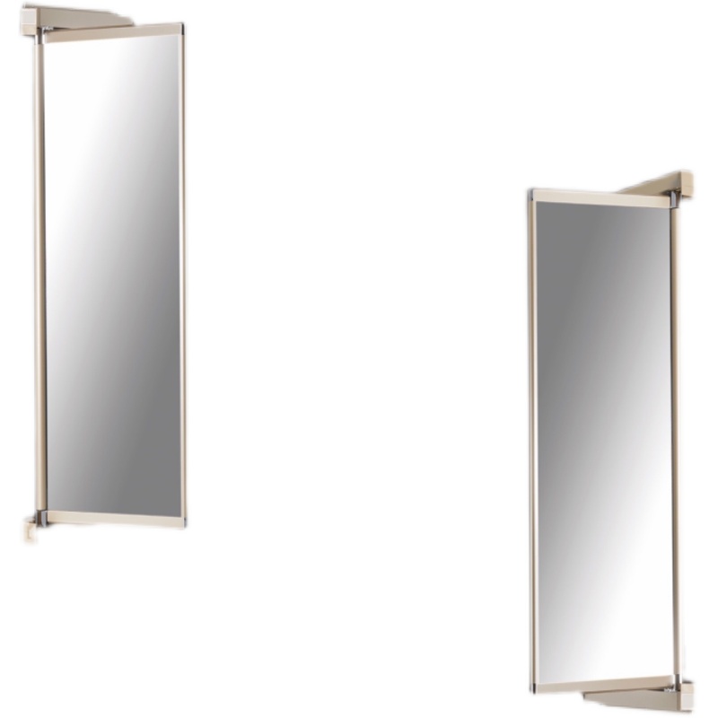 对开门衣柜穿衣镜衣帽间玄关折叠旋转全身镜推拉轨道