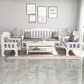 实木沙发现代木质布艺小户型冬夏两用客厅沙发床