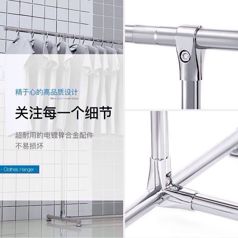 不锈钢晾衣架落地单杆衣架子落地不锈钢晒衣架落地室外晾衣杆衣架