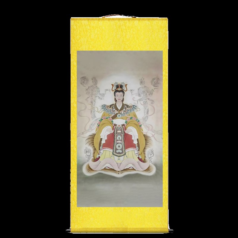 人文始祖母华胥氏画像挂画伏羲女娲母亲客厅背景墙农村堂屋装饰画