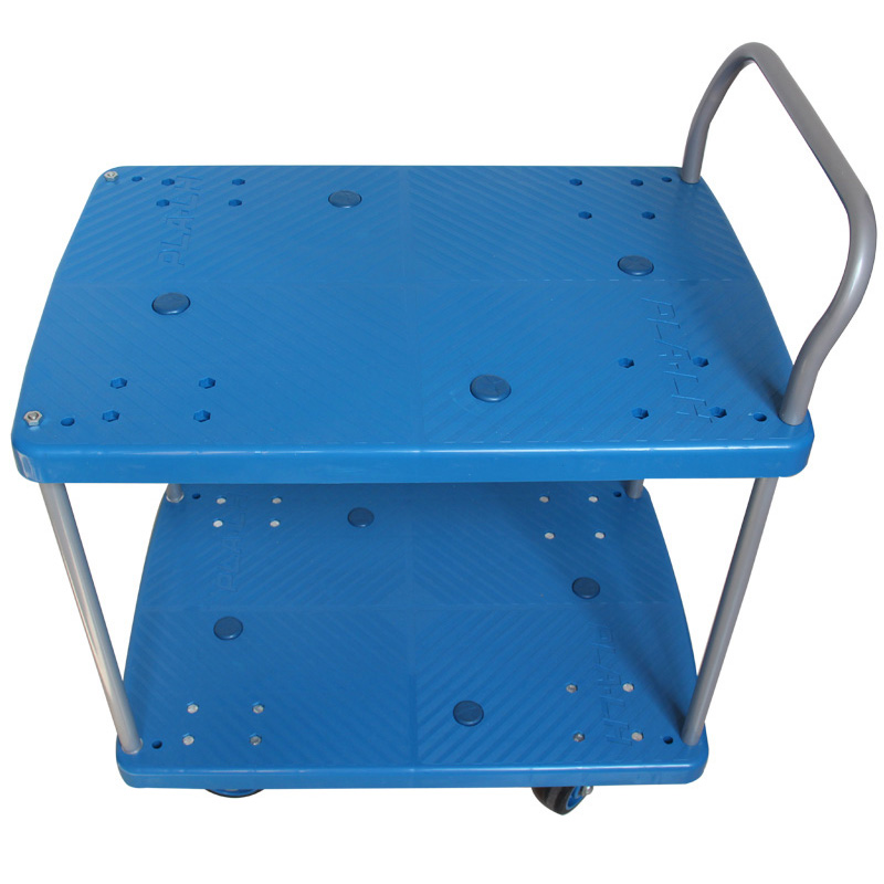 森凡Sevan双层平板推车带护栏静音平板车手拉车双层手推车小推车