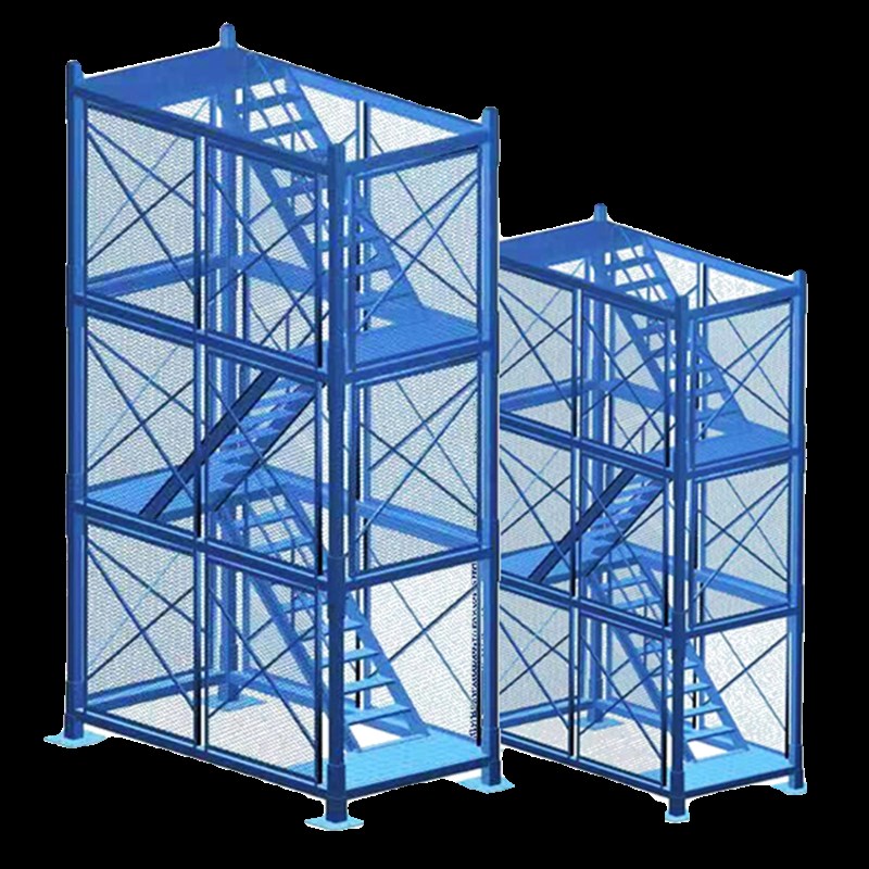 建筑安全梯笼爬梯桥梁施工墩柱盖梁平台高铁吊围栏路桥围笼式梯笼