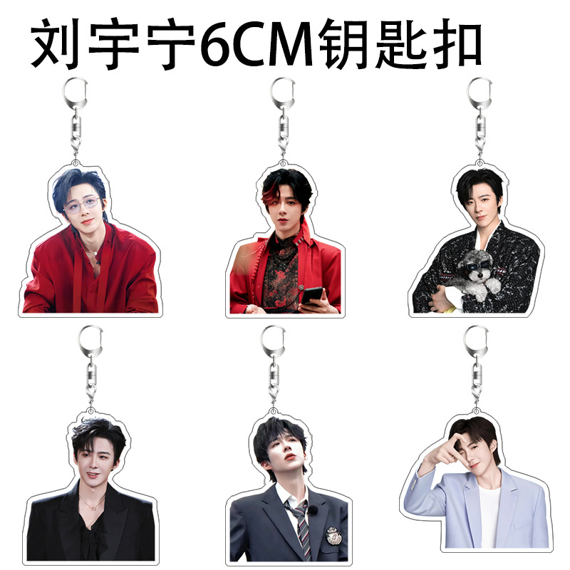 刘宇宁钥匙扣亚克力双面夹层书包挂件书卷一梦