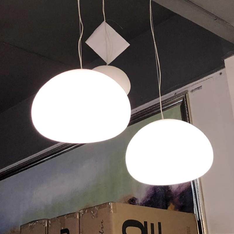 丹麦云朵白色玻璃吊灯设计师简约现代卧室床头服装店铺餐厅水滴灯